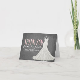 Modernes Hochzeitskleid | Brautparty Vielen Dank Dankeskarte
