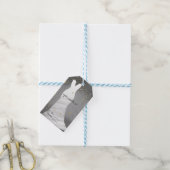 Modernes Hochzeitskleid Confetti Hearts Brautparty Geschenkanhänger (Mit Garn)