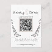 Modernes Hochzeitskleid der Silhouette Begleitkarte (Vorderseite)