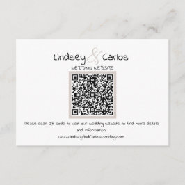 Modernes Hochzeitskleid für Elegante Silhouette QR Begleitkarte