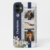 Modernes Hochzeitskuppel Foto Personalisiertes Flo Case-Mate iPhone Hülle (Rückseite)