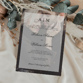 Modernes Hochzeitsladen mit Overlay Einladung