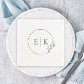 Modernes Hochzeitslogo Napkins Serviette