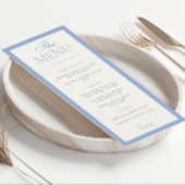 Modernes Hochzeitsmenü an der Grenze Menükarte