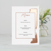 Modernes Hochzeitsmenü mit gemalteter Folie Folieneinladung (Stehend vorne)