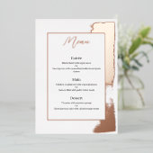 Modernes Hochzeitsmenü mit gemalteter Folie Folieneinladung (Stehend vorne)