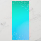 Modernes Hochzeitsmenü Rosa Aquamarines Flora-Conf Menükarte (Rückseite)