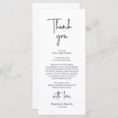 Modernes Hochzeitsplatz - Abendessen dank Karte (Vorne/Hinten)