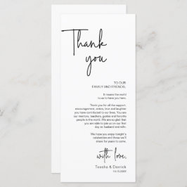 Modernes Hochzeitsplatz - Abendessen dank Karte