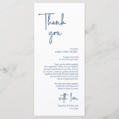 Modernes Hochzeitsplatz - Abendessen dank Karte (Vorderseite)