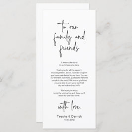 Modernes Hochzeitsplatz - Abendessen dank Karte