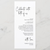 Modernes Hochzeitsplatz - Abendessen dank Karte (Vorderseite)