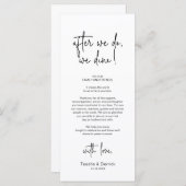 Modernes Hochzeitsplatz - Abendessen dank Karte (Vorne/Hinten)