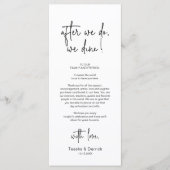 Modernes Hochzeitsplatz - Abendessen dank Karte (Vorderseite)