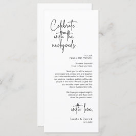 Modernes Hochzeitsplatz - Abendessen dank Karte