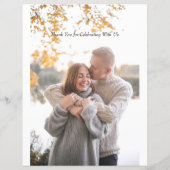 Modernes Hochzeitsprogramm (Rückseite)