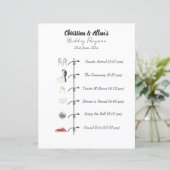 Modernes Hochzeitsprogramm (Stehend Vorderseite)