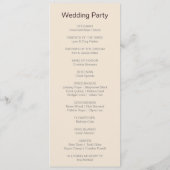 Modernes Hochzeitsprogramm der Burgunder Marine Bl Programm (Rückseite)