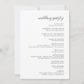 Modernes Hochzeitsprogramm Einladung (Vorderseite)