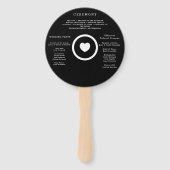 Modernes Hochzeitsprogramm Fächer (Rückseite)