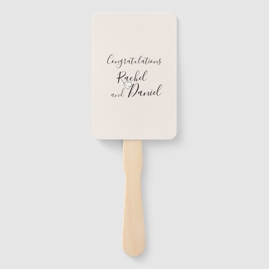 Modernes Hochzeitsprogramm Fächer (Rückseite)