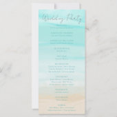 Modernes Hochzeitsprogramm für Abstrakte Strände (Rückseite)