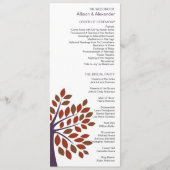 Modernes Hochzeitsprogramm für Bäume Programm (Vorderseite)