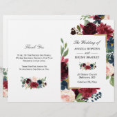 Modernes Hochzeitsprogramm für brachliegende Burgu (Vorne/Hinten)