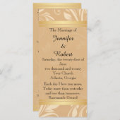 Modernes Hochzeitsprogramm für Bronze-Flora Programm (Vorne/Hinten)