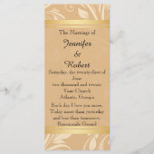 Modernes Hochzeitsprogramm für Bronze-Flora Programm (Vorderseite)