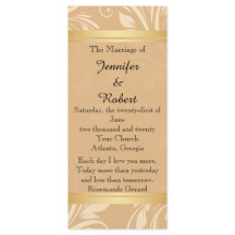 Modernes Hochzeitsprogramm für Bronze-Flora