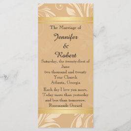 Modernes Hochzeitsprogramm für Bronze-Flora Programm