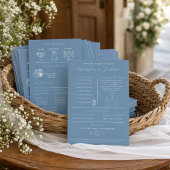Modernes Hochzeitsprogramm für Dusty Blue Programm