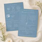 Modernes Hochzeitsprogramm für Dusty Blue Programm
