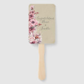 Modernes Hochzeitsprogramm für Dusty Pink Rose Fächer (Rückseite)