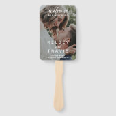 Modernes Hochzeitsprogramm für elegantes Script-Fo Fächer (Vorderseite)