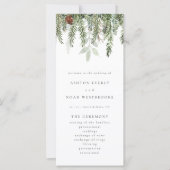 Modernes Hochzeitsprogramm für Feiertage (Vorderseite)