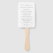 Modernes Hochzeitsprogramm für Fotos Fächer (Vorderseite)