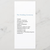 Modernes Hochzeitsprogramm für Fotos Programm (Rückseite)