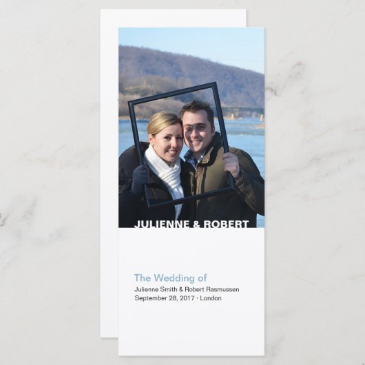 Modernes Hochzeitsprogramm für Fotos Programm (Vorne/Hinten)