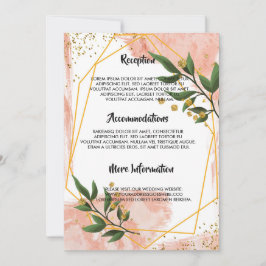 Modernes Hochzeitsprogramm für Goldrahmen in Elfen Einladung