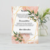 Modernes Hochzeitsprogramm für Goldrahmen in Elfen Einladung (Stehend Vorderseite)