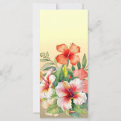 Modernes Hochzeitsprogramm für Hibiskus (Rückseite)