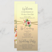 Modernes Hochzeitsprogramm für Hibiskus (Vorne/Hinten)