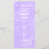 Modernes Hochzeitsprogramm für lila Lavendel Programm (Rückseite)