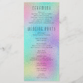 Modernes Hochzeitsprogramm für Metallic Foil Programm (Rückseite)