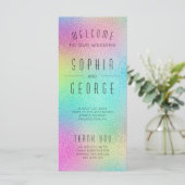 Modernes Hochzeitsprogramm für Metallic Foil Programm (Stehend Vorderseite)