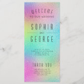 Modernes Hochzeitsprogramm für Metallic Foil Programm (Vorderseite)