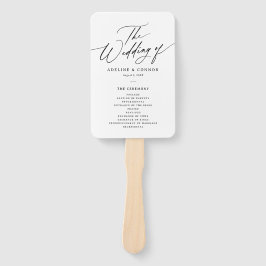 Modernes Hochzeitsprogramm für Minimalistische Kal Fächer