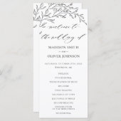 Modernes Hochzeitsprogramm für Minimalistische Lau Programm (Vorne/Hinten)